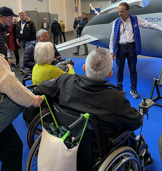 VoltAero CEO, Jean Botti, honours his pledge to enhance cabin design for disabled pilots.