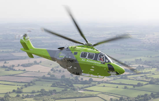 The Children’s Air Ambulance's Leonardo AW169.