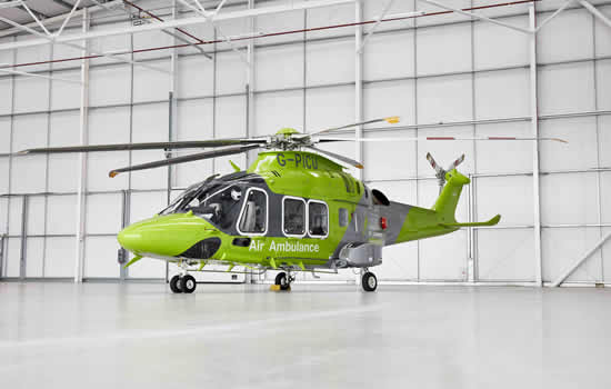 The Children’s Air Ambulance's Leonardo AW169.