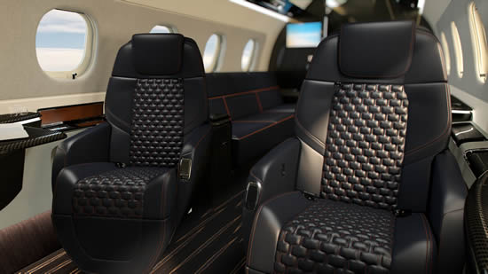Praetor 600 'Bossa Nova' interior - available at an additional cost of $750,000.