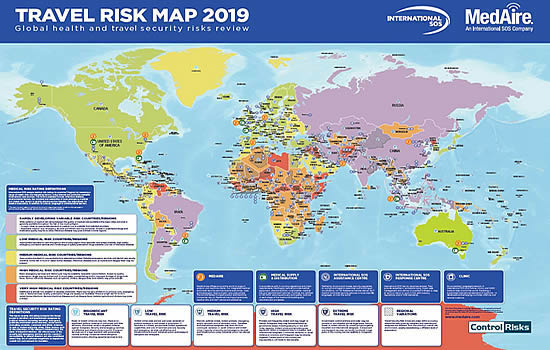 2019 Travel Risk Map