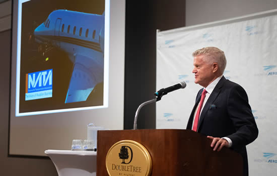 NATA President Gary Dempsey told Wichita Aero Club members to enlist members of Congress to support aviation as a whole.
