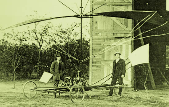 The Goodland Flying Machine, patented by William Purvis and Charles Wilson of Goodland, Kan., was the forerunner to the helicopter built around 1910. Too bad it only looked like it could fly.