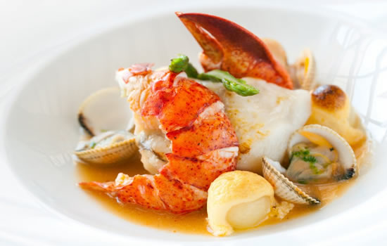 Crayfish with dill à la nage.