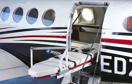 Since operations commenced on July 10th Zeusch Aviation’s specially-outfitted King Air B200 has ferried more than 40 patients for medical treatment.