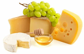 cheese and grapes