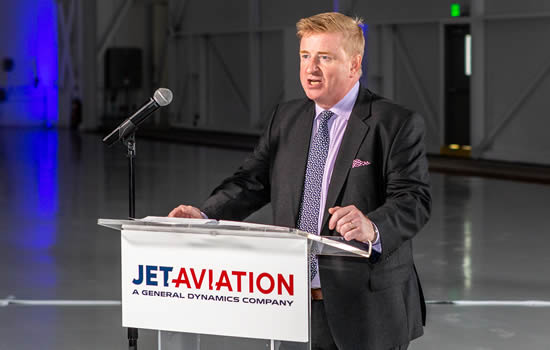 David Best speaking at the pre-opening celebration.