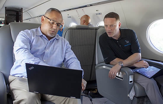 The SD Entry into Service facility delivers essential aviation IT training to existing and new customers on board their aircraft.