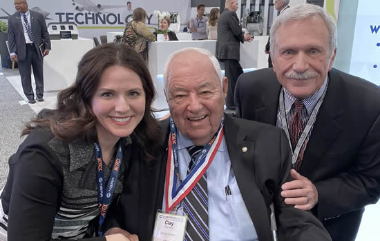 Ashley Bowen Cook, Clay Lacy and Paul Bowen, a former Aero Club trophy winner.