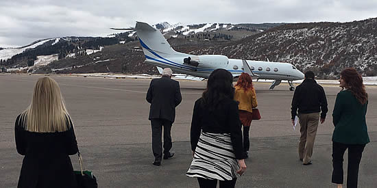 Ride sharing is one way to do your part for carbon reduction. Friends in the Air Capital usually offer us a lift to NBAA-BACE. We happily help out. 