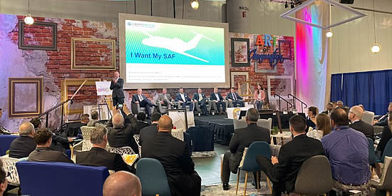 Every seat was filled at NBAA-BACE’s I Want My SAF panel. 
