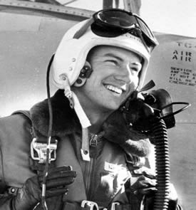 Clay Lacy wearing his Air National Guard flight suit