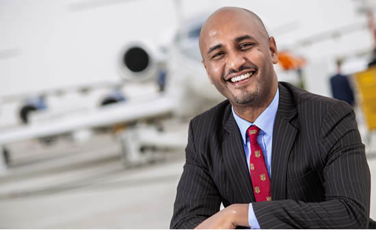 Dawit Lemma, CEO of Addis Ababa-based Krimson Aviation.
