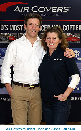 Air Covers founders, John and Sasha Pattinson