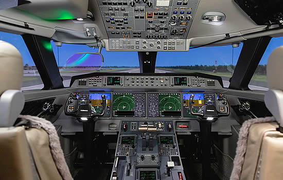FlightSafety's G650 flight sim