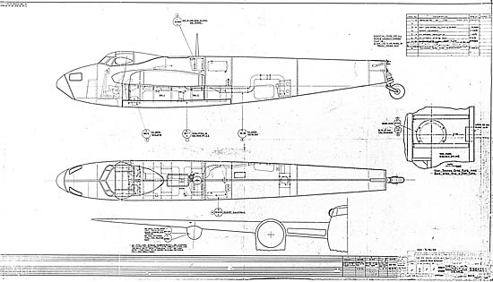 Technical-drawing sample. A section from one of 22,300 original de Havilland drawings in The People’s Mosquito archive.