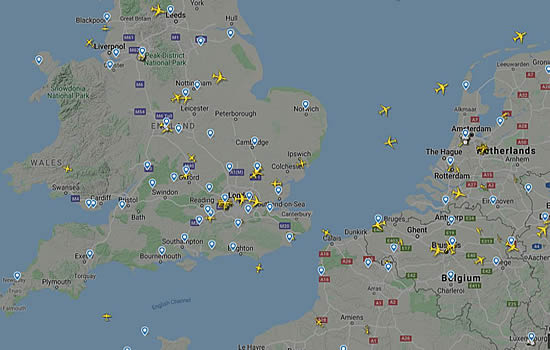 Flightradar24 | 19:00 hrs UTC | 3rd June 2020.