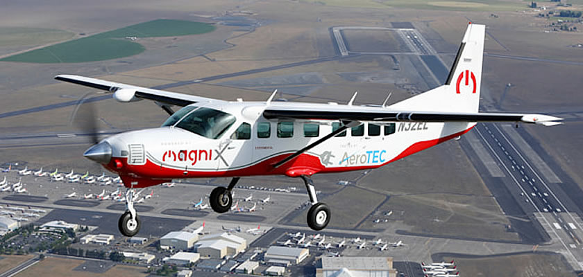 The “eCaravan" flew for 30 minutes around Washington State’s Grand County International Airport.