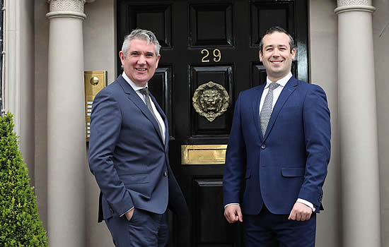 Global Sales Director Stephen Kelly (left) with CEO Robert Bourke.