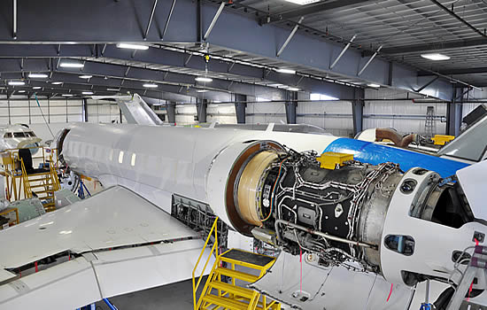 Flying Colours performing heavy maintenance checks on Bombardier Global aircraft types.