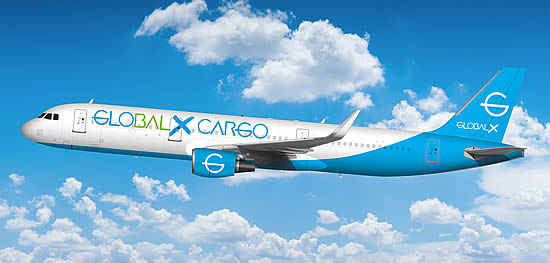 Rendering of Global X cargo A321