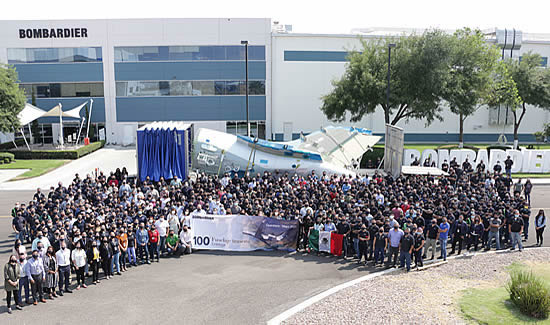 Bombardier celebrates 15 years at Querétaro, Mexico