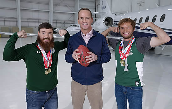 Peyton Manning joins Textron Aviation to promote the 2022 Special Olympics Airlift. 