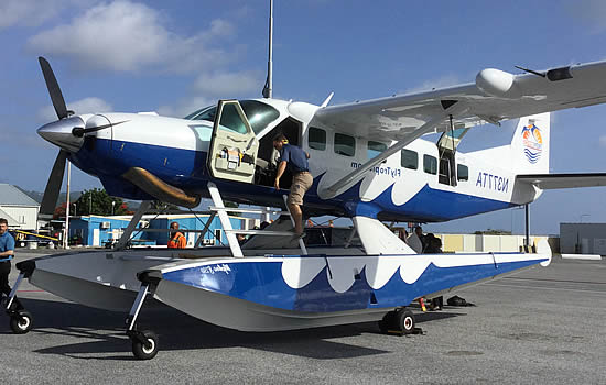 Tropic Ocean Airways Caravan prepares to depart from Grand Case Airport, St Maarten