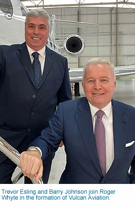 Trevor Esling and Barry Johnson join Roger Whyte in the formation of Vulcan Aviation.