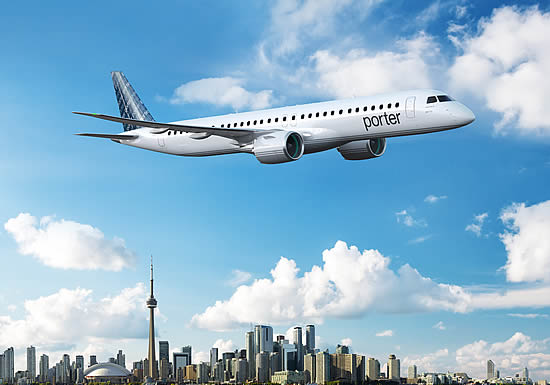Porter Airlines orders up to 80 Embraer E195-E2s to lead major expansion plan