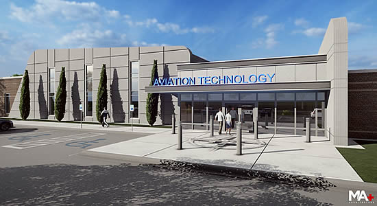 Grant funding will be used to build a 18,775-square-foot training facility with a shop area, classrooms and lab spaces that enable hands-on training with real equipment and aircraft.