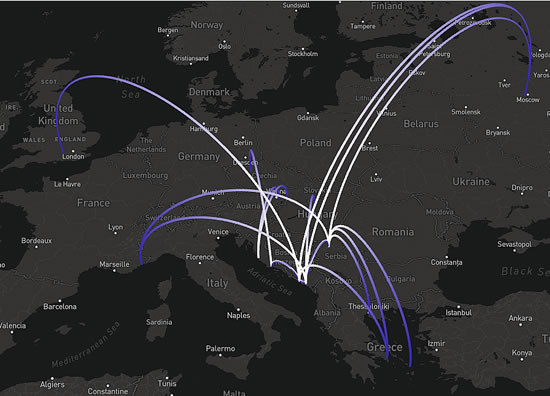 Busiest business jet departures from Croatia, Montenegro, and Serbia in August 2021