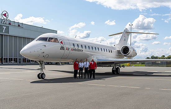 FAI has configured one of its seven Global Express aircraft (D-AFAM) as a dedicated air ambulance.