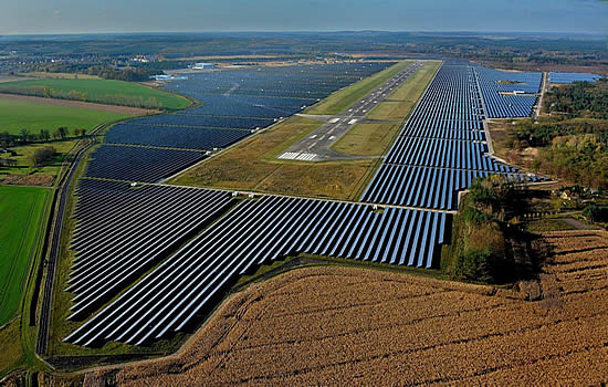 Berlin Neuhardenberg Airport is the site of one of Europe’s largest solar farms.