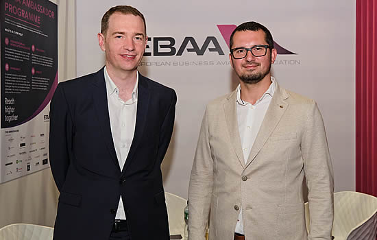 Paul Walsch, EBAA (left) with co-founder and CEO of Charter Advisory, Martin Fec.