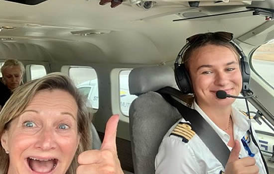 Kelly Murphy, Director of Communications at Women in Aviation International especially enjoyed flying with St. Barth Commuter’s female pilot, Capt. Maeva Lhuillier.