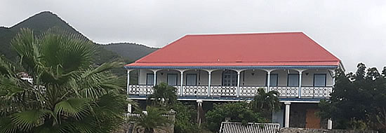 The Old Office of Tourism on St. Martin, abandoned after Hurricane Irma