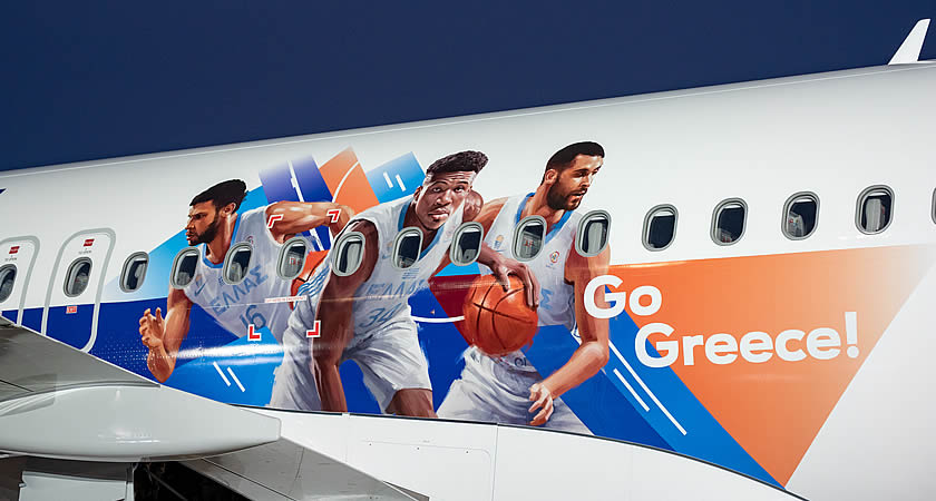 J&C Aero produces Greece Men's National Basketball Team livery for Aegean Airlines
