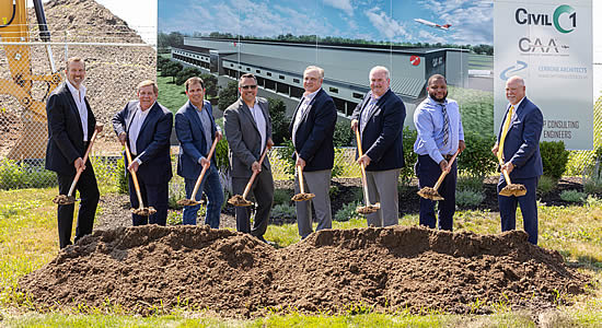 (Left to right) Brian Kirkdoffer, President and CEO, Clay Lacy; Brad Wright, CFO, Clay Lacy; David Lehman, Commissioner, Connecticut Department of Economic & Community Development; Chris Hand, Senior VP Northeast, Clay Lacy; Dave Lamb, COO, Clay Lacy; Buddy Blackburn, Senior VP Oxford FBO, Clay Lacy; Willie McBride, Airport Manager, Waterbury-Oxford Airport; Kevin A. Dillon, A.A.E., Executive Director, Connecticut Airport Authority.