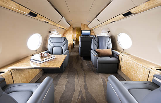 Flexjet G650 Europe Capri LXi cabin.