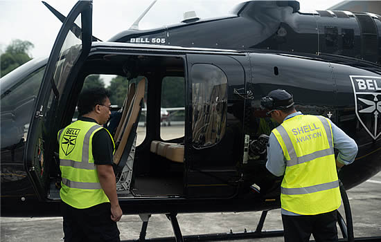 Southeast Asia's first helicopter flight using SAF takes off from Seletar Airport