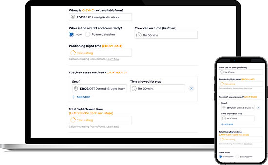 CharterSync integrates RocketRoute for ultra-accurate transit times