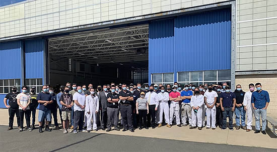 Mechanic scholarship recipients at Connecticut Aerotech School in Hartford, CT