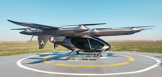 AutoFlight’s Prosperity aircraft is a state-of-the-art electric aircraft that uses rotors to lift the aircraft vertically for takeoff, then transitions to horizontal flight on the wing (like a traditional airplane). The aircraft is capable of speeds in excess of 200KMH, over a range greater than 250KM.