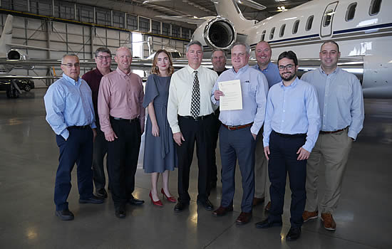 Presentation of certificate from FAA.