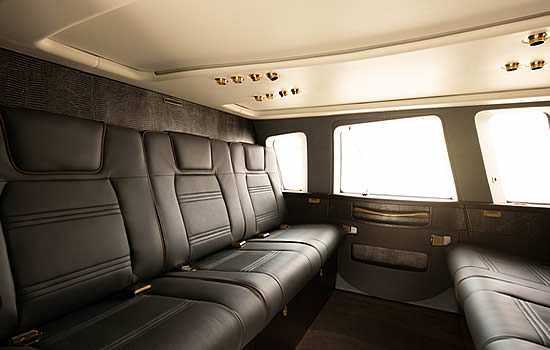 Flexjet Sikorsky S-76 Phantom interior.