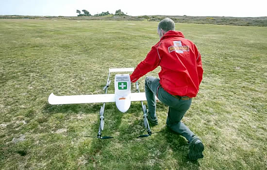 Skyports Drone Services 2021 drone trials with the Royal Mail in the Isles of Scilly. A different aircraft will be used for the Orkney projects | Image: skyportsdroneservices.com