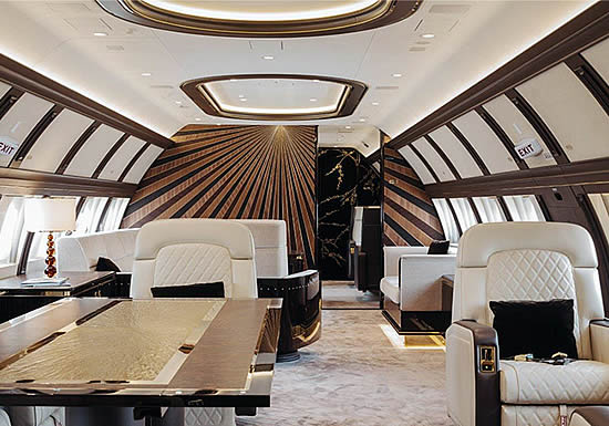 Jet Aviation delivers hand-crafted Art Deco VVIP interior Jet Aviation delivers hand-crafted Art Deco VVIP interior