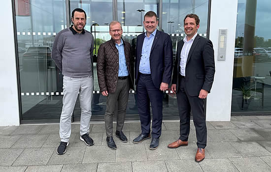 (L-R): Christopher Klüfer, COO & Sales Manager, Kurz Aviation Services - based in Cologne | Hagen Kurz, Managing Director & Shareholder, Kurz Aviation Services - based in Stuttgart | Joachim Krüger, Managing Director Luxaviation Germany and Luxembourg - based in Paderborn | Ronny Stechert, Managing Director ExecuJet Europe GmbH – based in Munich.