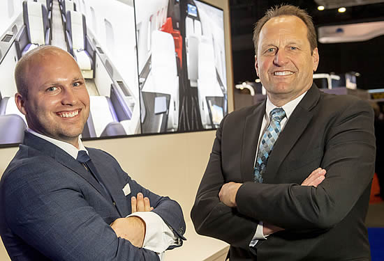 David Vanderzwaag CEO (left) and Ross Bellingham, VP Customer Relations, as the acquisition completion of the AIRHAWKE brand takes flight.